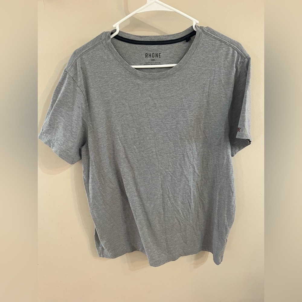 Rhone Gray Short Sleeve Tee Classic Crew Neck